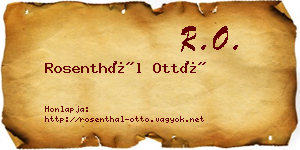 Rosenthál Ottó névjegykártya